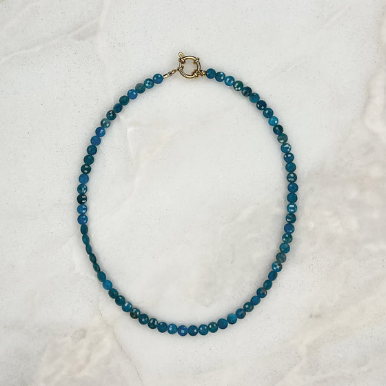 Apatite Mini Gemstone Necklace - Tria Made, LLC