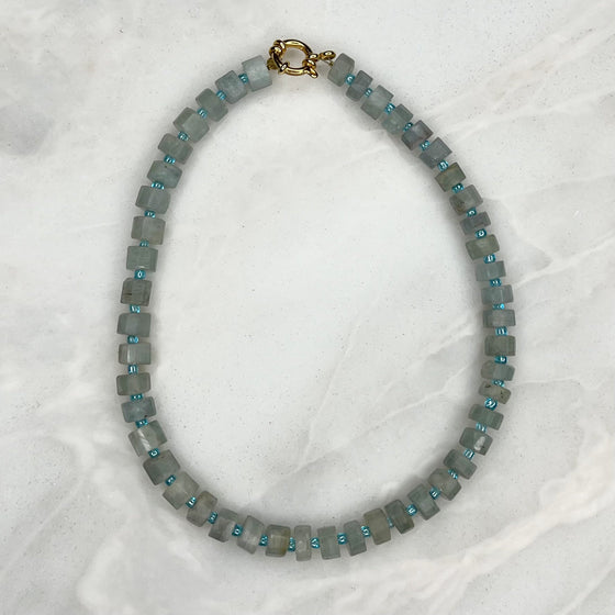 Aqua Statement Necklace - Tria Made, LLC