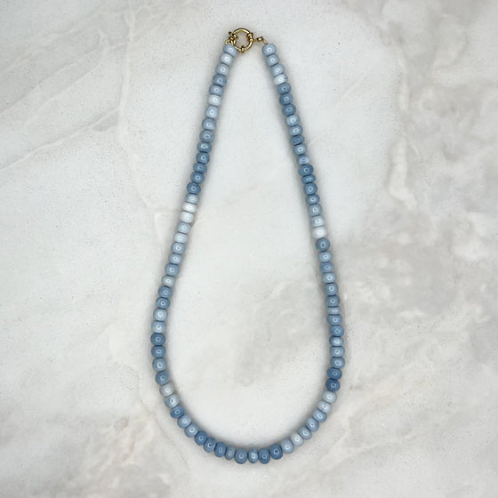 Baby Blue Opal Gemstone Necklace - Tria Made, LLC