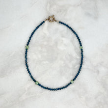  Blue & Green Flower Mini Necklace - Tria Made, LLC