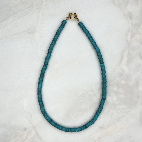 Blue Magnesite Gemstone Necklace - Tria Made, LLC