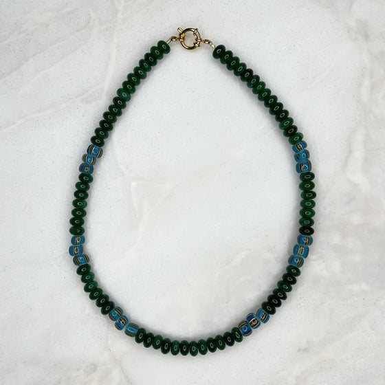 Ghana Gemstone Necklace - Tria Made, LLC