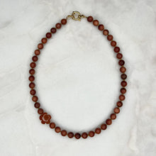  Goldstone + Olive Green Gemstone Necklace - Tria Made, LLC