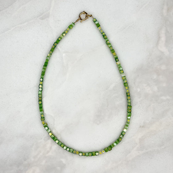 Green Blooms Layering Necklace - Tria Made, LLC