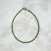 Green & Yellow Flower Mini Necklace - Tria Made, LLC