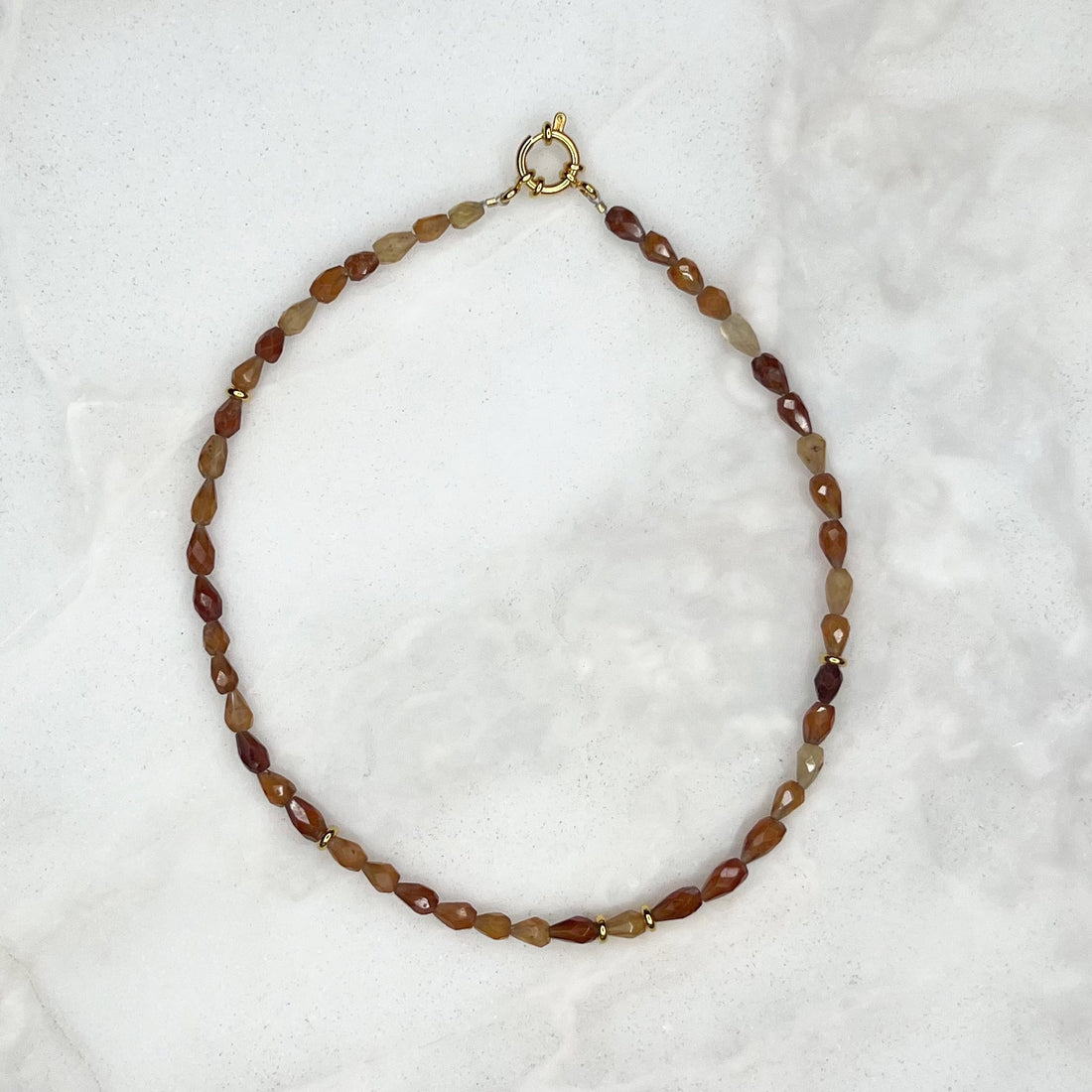  Hessonite Layering Necklace - Tria Made, LLC