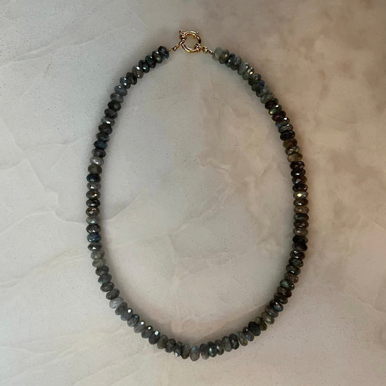 Labradorite Gemstone Necklace - Tria Made, LLC