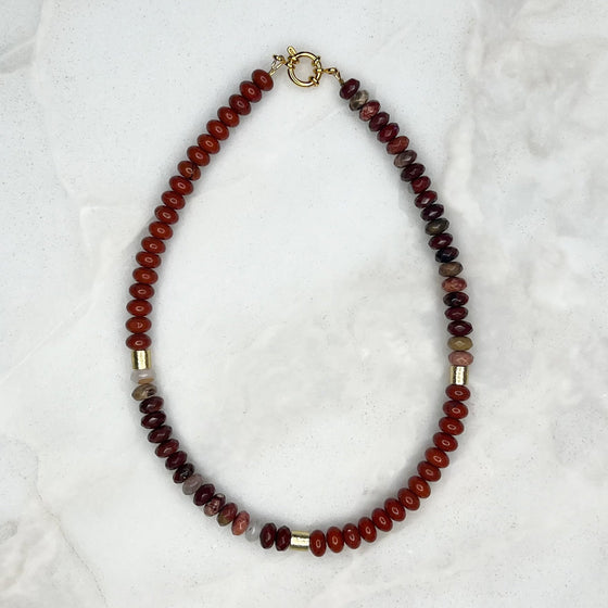 Mixed Jasper Gemstone Necklace - Tria Made, LLC