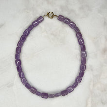  Purple Chiclets Gemstone Necklace - Tria Made, LLC