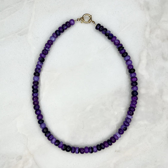 Purple Gemstone Necklace - Tria Made, LLC