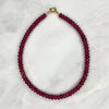 Raspberry Red Gemstone Necklace - Tria Made, LLC